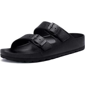 Kidmi Kids Size 3 Black EVA Arch Support, Adjustable Buckle Slide Sandal Shoes